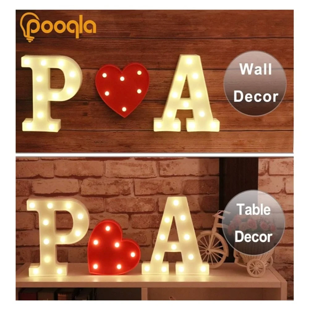 LED Light Up Letter 'H' - White